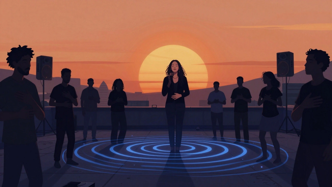 A rooftop crowd in Cape Town feels bass vibrations through the floor as Alli Starr sings under a dusky sky.