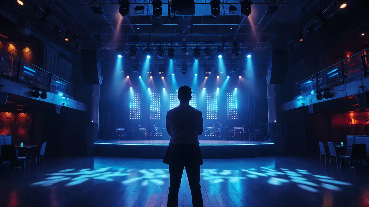 Empty high-tech Las Vegas venue stage awaiting a consistent performance